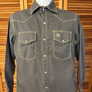 WESTERN WELDER SZ SMALL PERUVIAN COTTON TRIPLE STITCHING PEARL SNAPS LONG SLEEVE